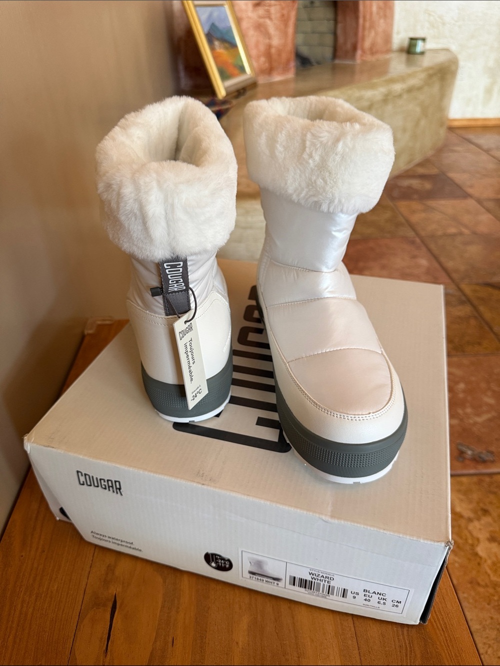 Cougar snow boots women’s 9-wizard white style 371849